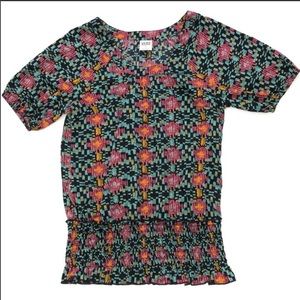 ASOS Vero Moda Smocked Waist Print Top